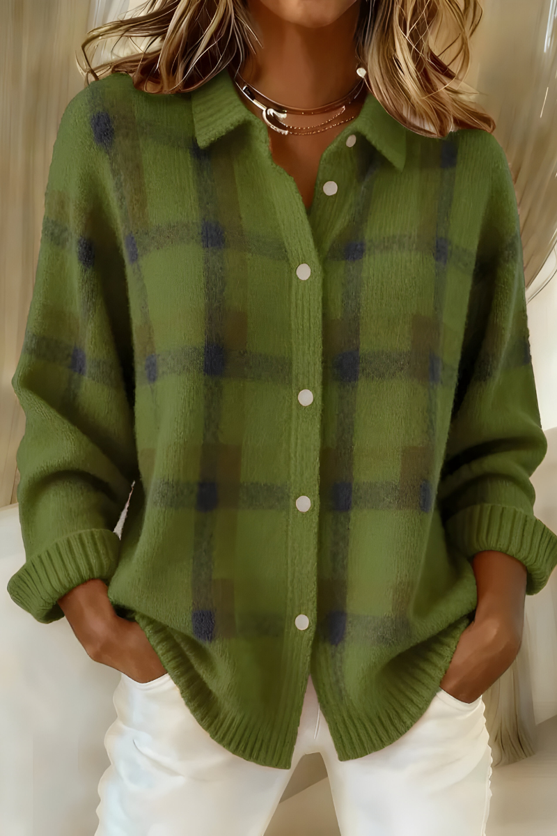 Anna™ | Soft Plaid Cardigan