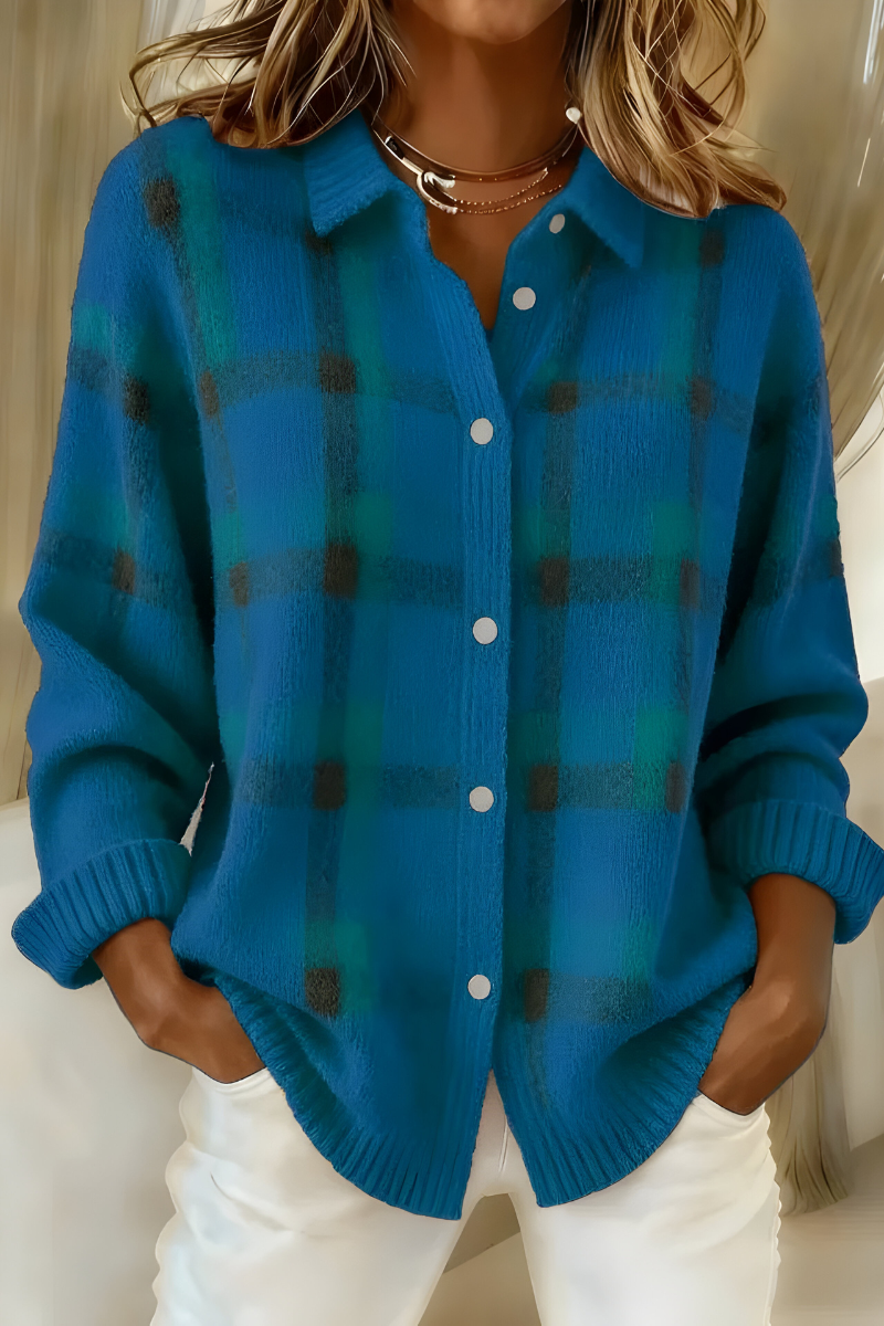 Anna™ | Soft Plaid Cardigan