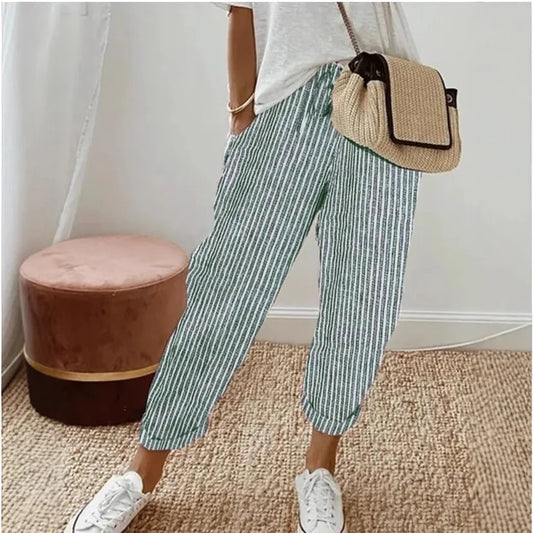 Hazel | Elastic Waist Drawstring Casual Pants