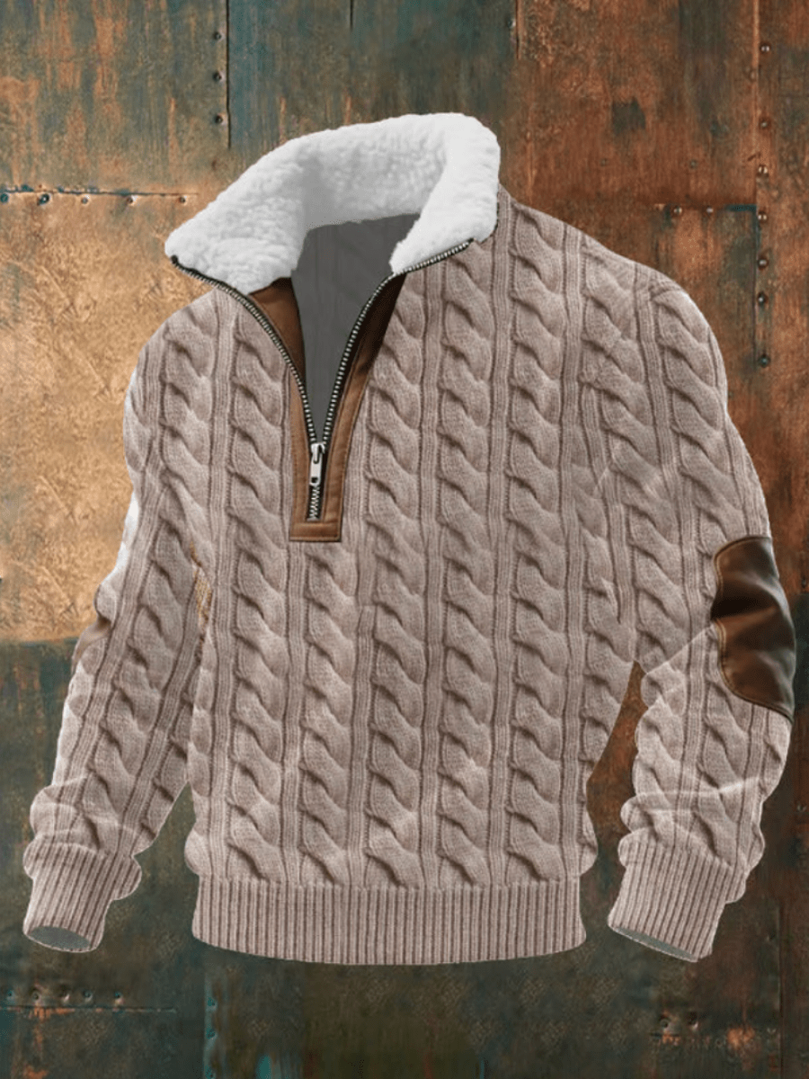 Marcus | Stylish Men’s Sweater with Fleece Collar